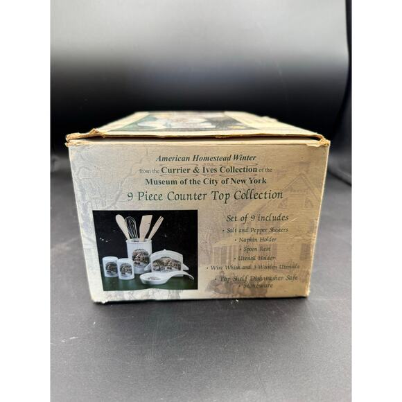 American Homestead Winter Currier & Ives 9-Piece Countertop Collection - Picture 4 of 9